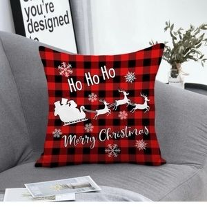 Buffalo Plaid Christmas Santa & Reindeer
Pillow Case Cover